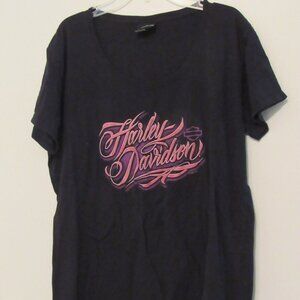 Harley Davidson T-Shirt Women's Size XL Black